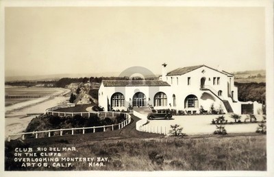 Aptos Santa Cruz CA Club Rio Del Mar Beach Monterey Bay RPPC Postcard COPY