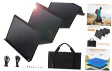 Portable Solar Panel   Foldable Solar Panels with 5V USB and 18V DC for 60W