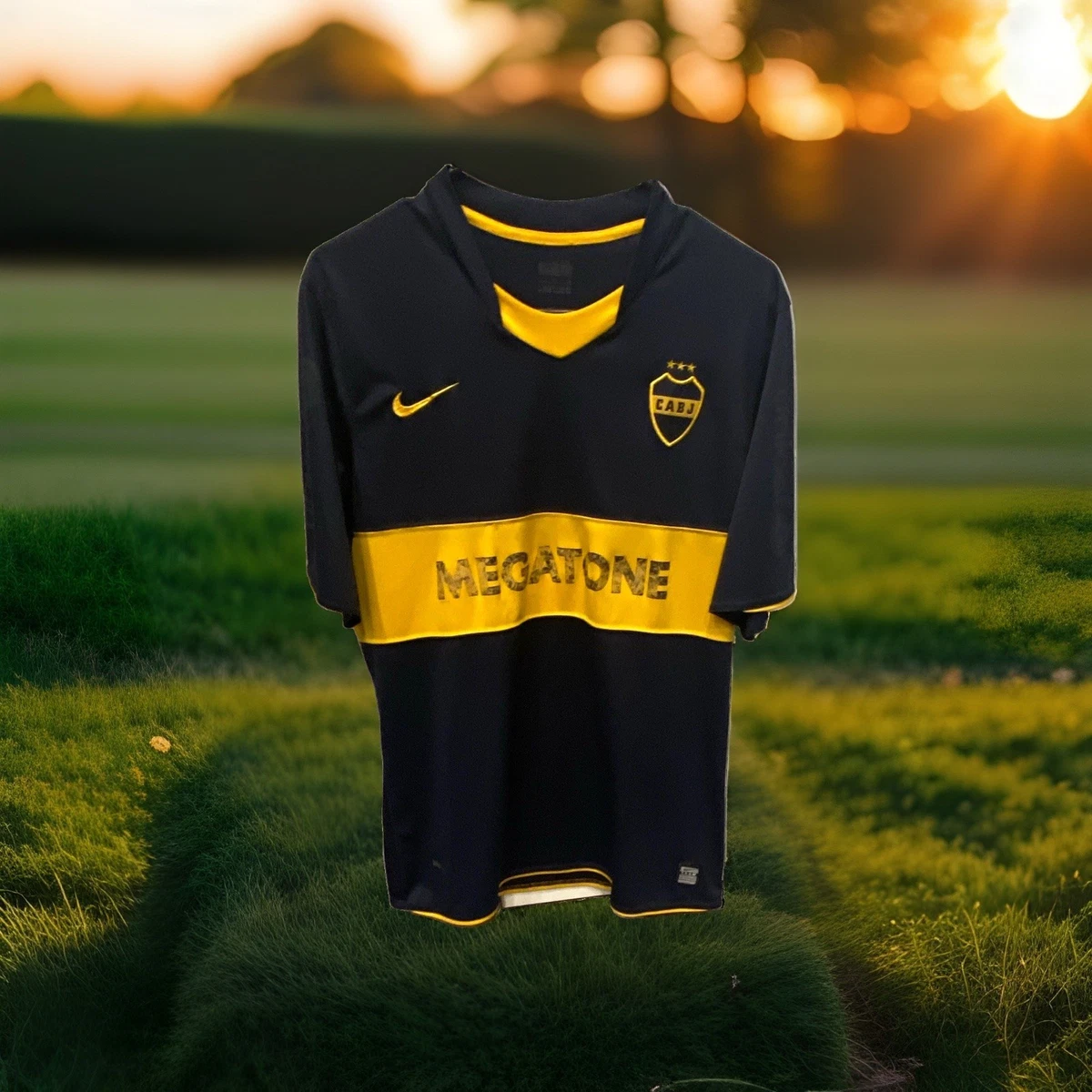 【Used】L〜XL NIKE ボカ・ジュニアーズ ユニフォーム 長袖 25+ Boca Juniors Size XL International Club Soccer Fan Apparel and