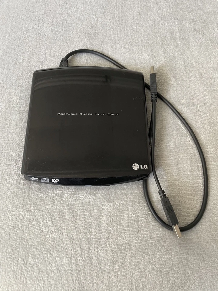 LG GP10NB20 Unidad Externa USB DVD CD Regrabadora Negra Enciende Sin Probar Foto 3 de 4