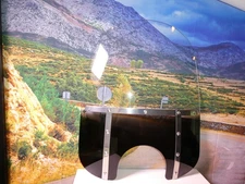 Memphis Shades 15in Fats Windshield (9in Cut) Black  Victory MEM3811 Kawasaki X1