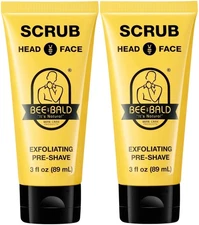 Bee Bald SCRUB Exfoliating Pre-Shave Provides a Deep Clean & removes pore