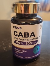 GABA L-Theanine Ashwagandha - Made in USA - Advanced Sleep Aid & Calm 60 Capsule