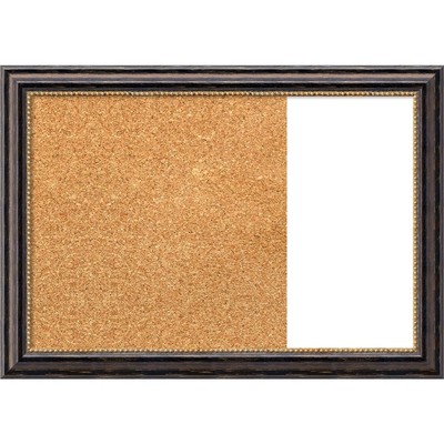 Tuscan Rustic Wood Framed Cork/White Dry Erase Combo Board ...