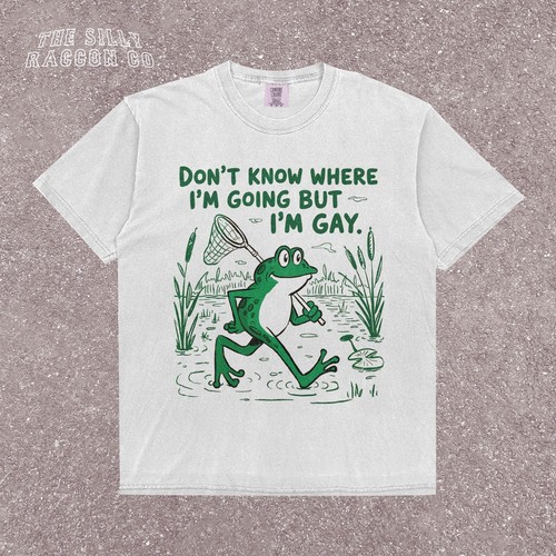 Funny Frog Graphic Tee - Vintage LGBTQ Pride Month Shirt for Gen Z Unisex Gift - Picture 8 of 11