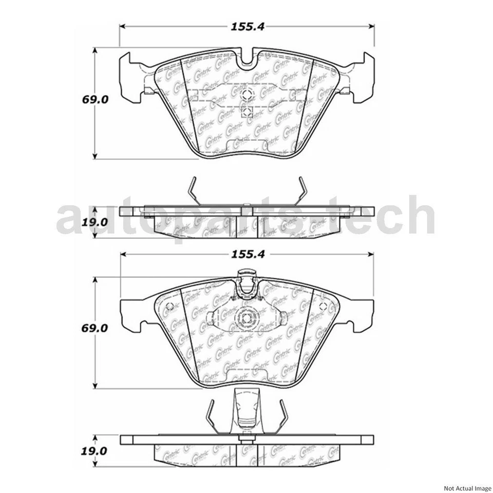 Juego de 2 pastillas de freno de disco delanteras traseras para BMW Serie 1 M 2011 2011 Foto 4 de 4