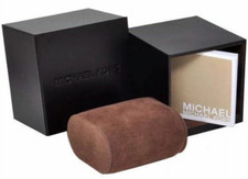 Genuine Michael Kors Dark Brown Empty Watch Box Only With Pillow and Manual 