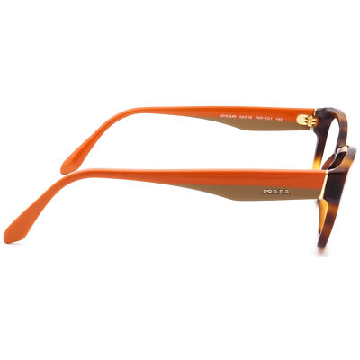 Prada Eyeglasses VPR 24R TKR-1O1 Havana/Orange Square Frame  display picture 1