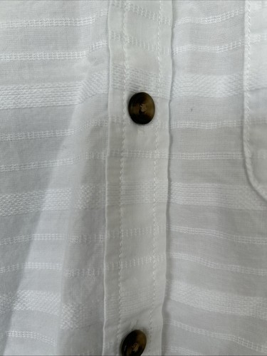 OLD NAVY Short Sleeve Everyday Shirt Regular Fit Mens Size Medium White - Picture 4 of 5