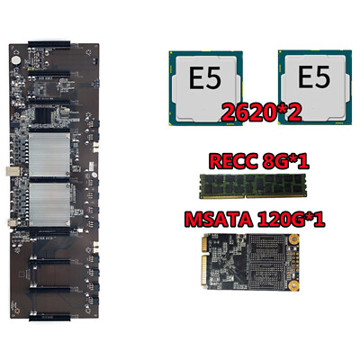 BTC-X79 with CPU Graphics Motherboard 8 PCIE DDR3 Support 9 Card 3060 Miner 2024