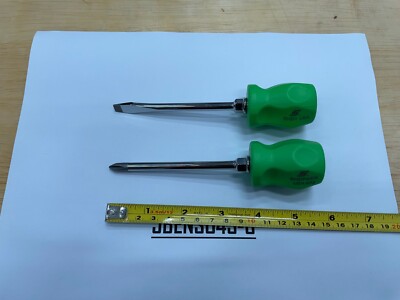 Snap-on Tools NEW 2pc GREEN Hard Stubby Handle Standard Shaft