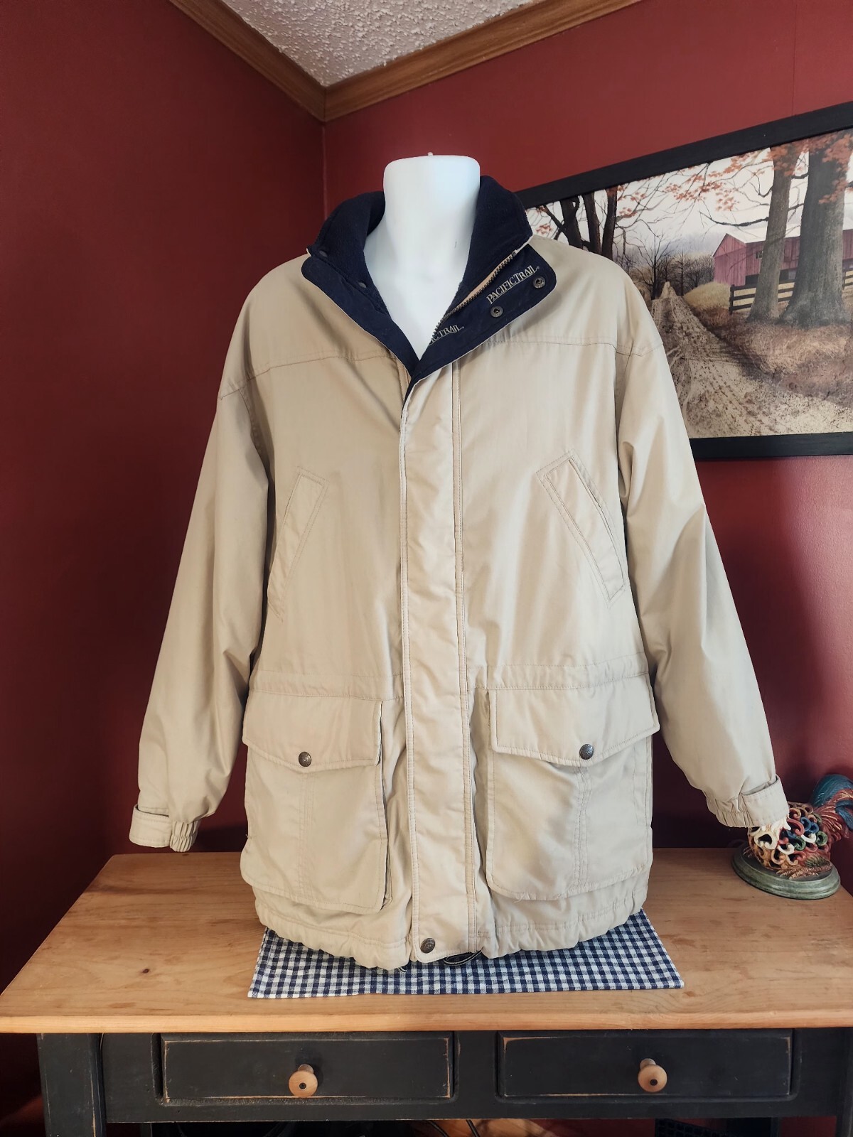 Pacific Trail Vintage Men's Heavyweight Full Zip Coat Size Large. No Hood.