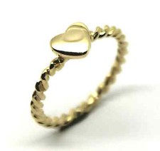 Sterling Silver Heart Ring Twisted Band Design