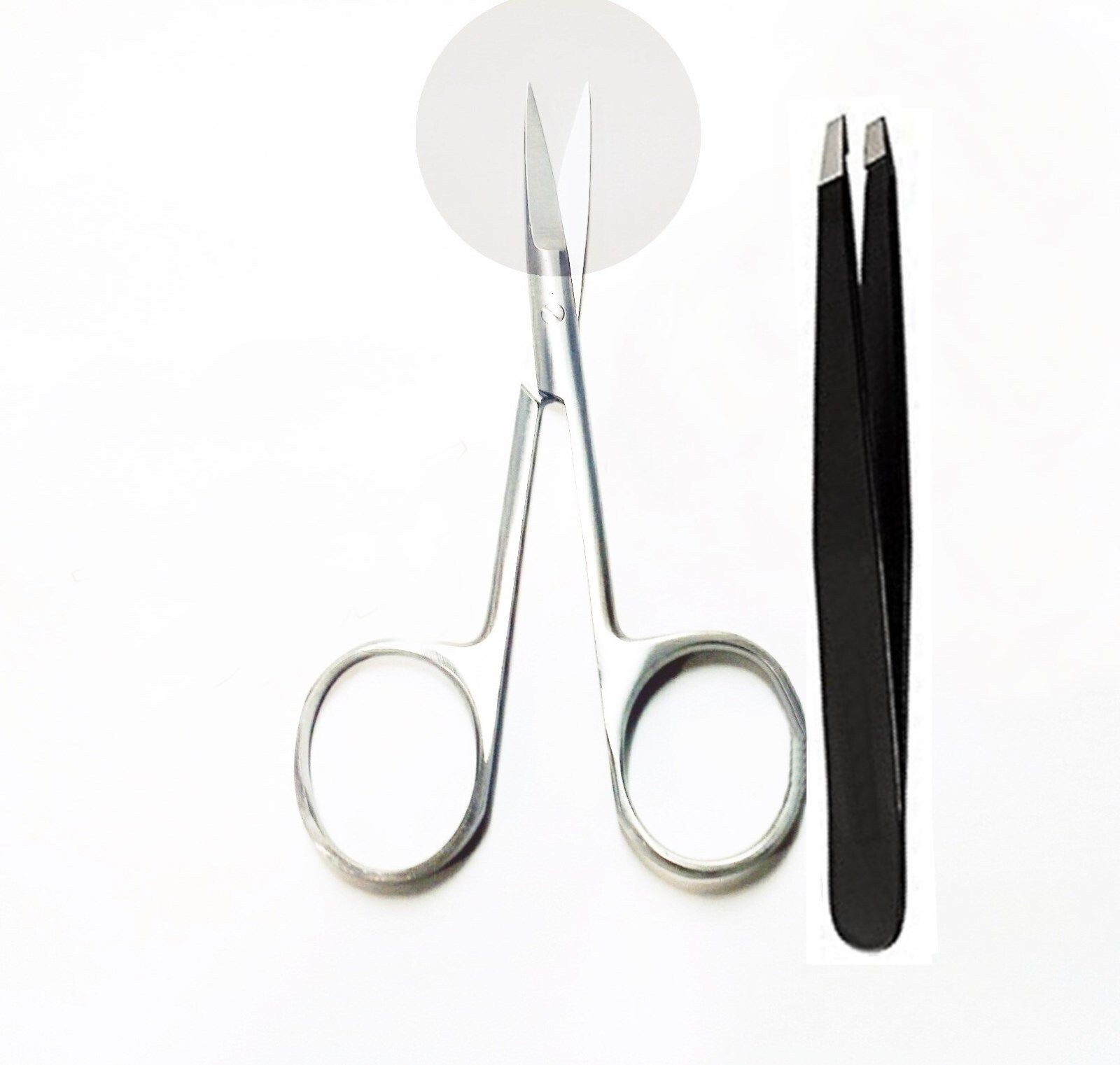 Eyebrow Scissor Tweezer Professional Sharp Stainless Steel Brow Makeup
