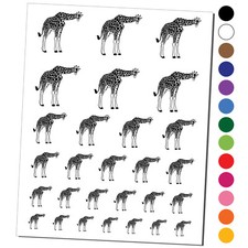 Curious African Giraffe Temporary Tattoo Water Resistant Set