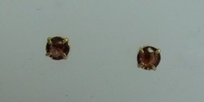 Garnet Stud Earrings 0.25 ct 14k Yellow Gold