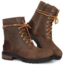 UGG KILMER II Women's Leather Winter Combat Boot Chipmunk Brown Size 6