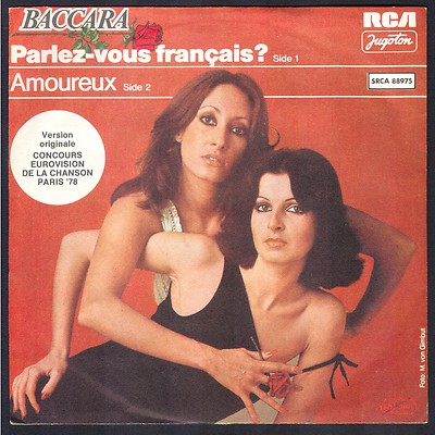 EUROVISION BACCARAT 45T SP JUGOSLAWIEN 1978 SPRECHEN SIE FRANZÖSISCH Pressung YOUGO