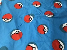 Pok mon Full Size Sheet Blue Pokeball Microfiber Sheet Flat Sheet Pokemon