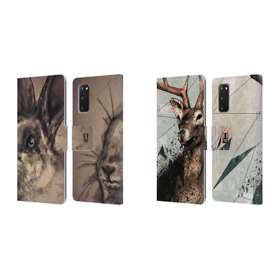 HEAD CASE DESIGNS POLYSKETCH BRIEFTASCHE HUELLE AUS LEDER FÜR SAMSUNG HANDYS 1