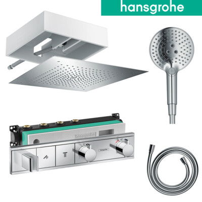 Hansgrohe Duscharmatur Unterputz RainSelect Thermostat Raindance E400 Kopfbrause