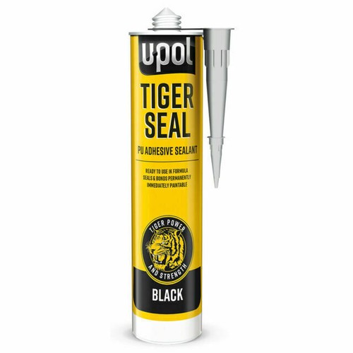 UPOL TIGER SEAL BLACK PU SEALER ADHESIVE SEALANT SEAM BADGE TRIM 310ML