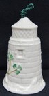 BELLEEK Shamrock Christmas Bell Ornament DUNORE LIGHTHOUSE 3.5" IRELAND — photo 3