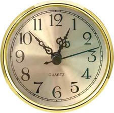 Mini Clock Insert 3-1/2 Inch (90 Mm) round Qu...