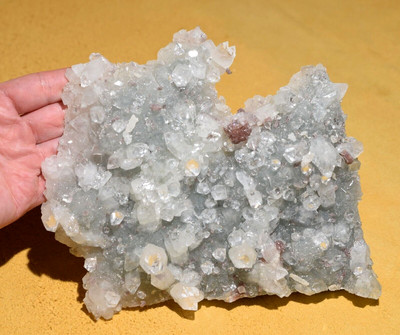 Gem Apophyllite Crystal Cluster Plate Reddish Heulandite 2Lbs 7 OZ Pune, India