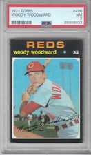 1971 Topps Baseball Woody Woodward #496 Graded PSA 7
