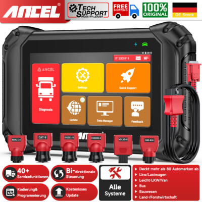 ANCEL V5 HD Heavy Duty Truck LKW Diagnosegerät OBD2 Scanner Alle Systems Für MAN