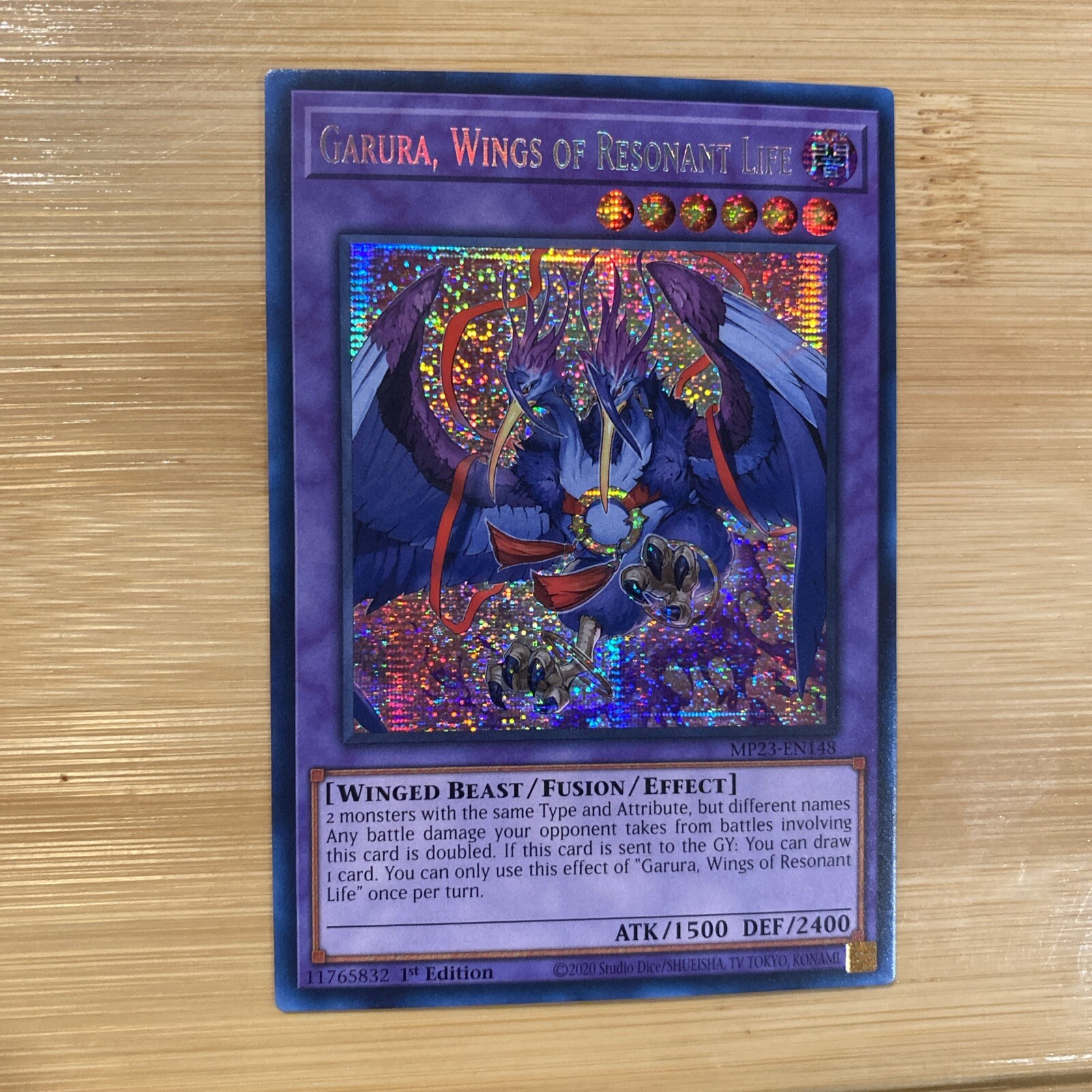 Yugioh! Garura, Wings of Resonant Life MP23EN148 Prismatic Secret