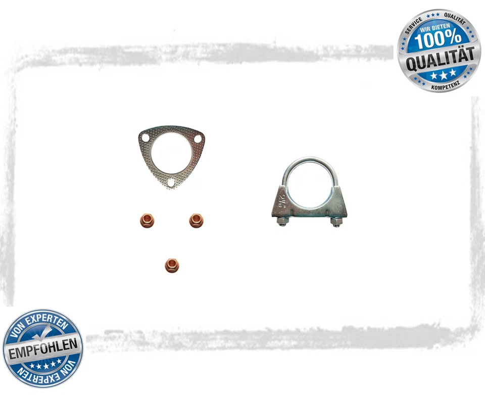 Hosenrohr VW Polo 9N 1.2 40/47KW Bj.01-05 Auspuff Abgasrohr Dichtung Schelle - Bild 3 von 3