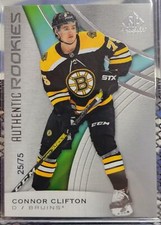 Connor Clifton 19/20 Upper Deck SP Game Used Authentic Rookie /75