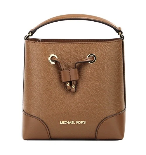 Nuovo Michael Kors Mercer piccolo cordino in pelle borsa a secchio bagaglio sacchetto polvere