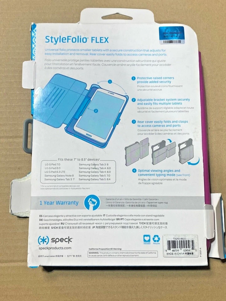 Speck Universal Folio Tablet Case (Pink) - 7" to 8.5" Tablets - Image 2 of 2