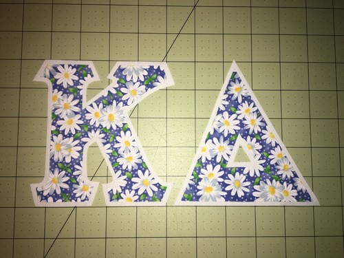 KAPPA DELTA 5 INCH IRON ON LETTERS (NO SEW) - MANY OPTIONS AVAILABLE! - Picture 5 of 16
