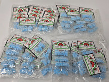 Bulk Wholesale Lot 96 Darice Blue Miniature 1" Flocked Banzai Bear Teddy Bears