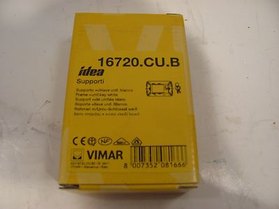 VIMAR IDEA 16720.CU.B 2 MODULE MOUNTING FRAME with LOCKING  DOOR WHITE  CARVER 