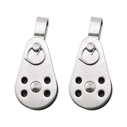 2 Pack Stainless Steel Marine Pulley Rope Runner for Sail Boats Yachts ...