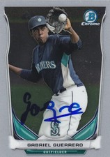 GABBY GABRIEL GUERRERO SEATTLE MARINERS SIGNED BOWMAN CTP CARD CINCINNATI REDS