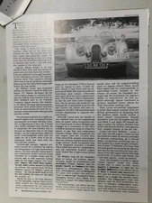 MISC2471 Vintage Article 1950 Jaguar XK-120 Drive Report October 1981 10 page