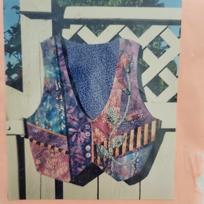 Vintage Vest Sewing Pattern by Karen Brow - Java House Quilts - Sizes XS-L - New