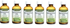 De La Cruz Pure Eucalyptus Essential Oil, Steam-Distilled  4 OZ   (6 PACK)