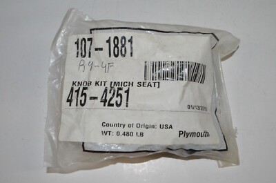 New, eXmark 107-1881 Knob Kit - Fits LXS25KD605 Lazer Z Xs Diesel