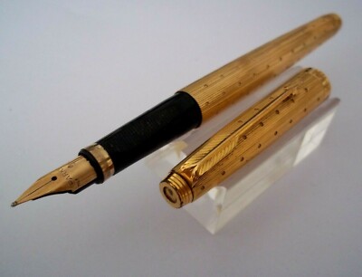 Parker 750 万年筆 18K ゴールド Vintage Parker Godron 750 18k F NIB Fountain Pen Made In