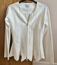 Madeleine Winter White Shacket Lightweight Jacket - Size 8