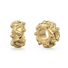 4mm 18k Solid Yellow Gold Handmade Rondelle Spacer Beads Jewelry Making Supply