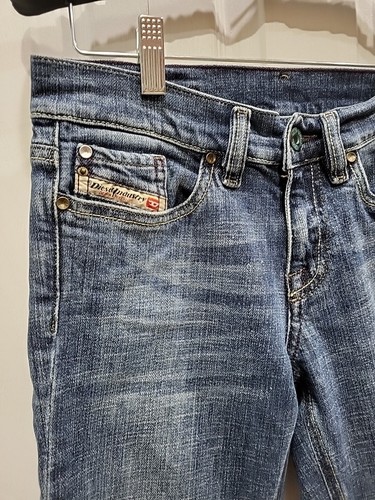 HEMMED Diesel Industry Jeans Women's 26 Wash Blue Riden Bootcut Flare Y2K 27x28 - 第 2/17 張圖片