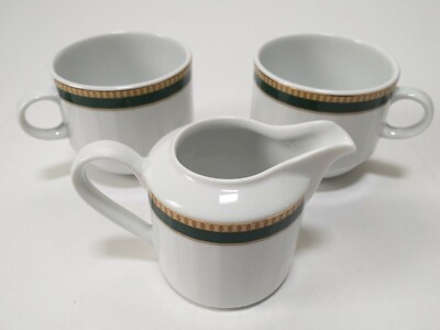 VTG ESCHENBACH Creamer 2 Mugs Cups Coffee 3'' Tea Made Germany PORZELLAN 1998 